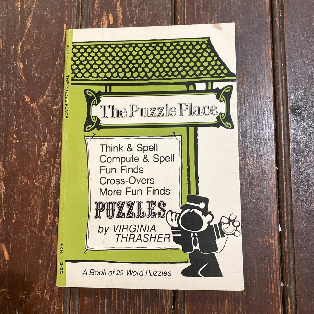 The Puzzle Place by Virginia Thrasher 1978 Paperback‎ SC Book Word Puzzles